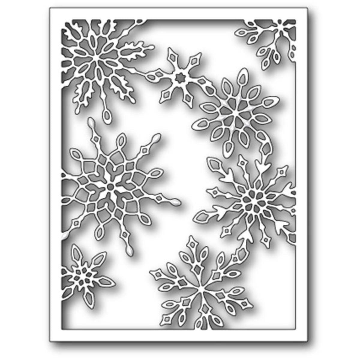 Suaje de Corte de Fondo de Copo de Nieve / Scattered Snowflake Frame Dados de Corte / Suajes / Troqueles Memory Box