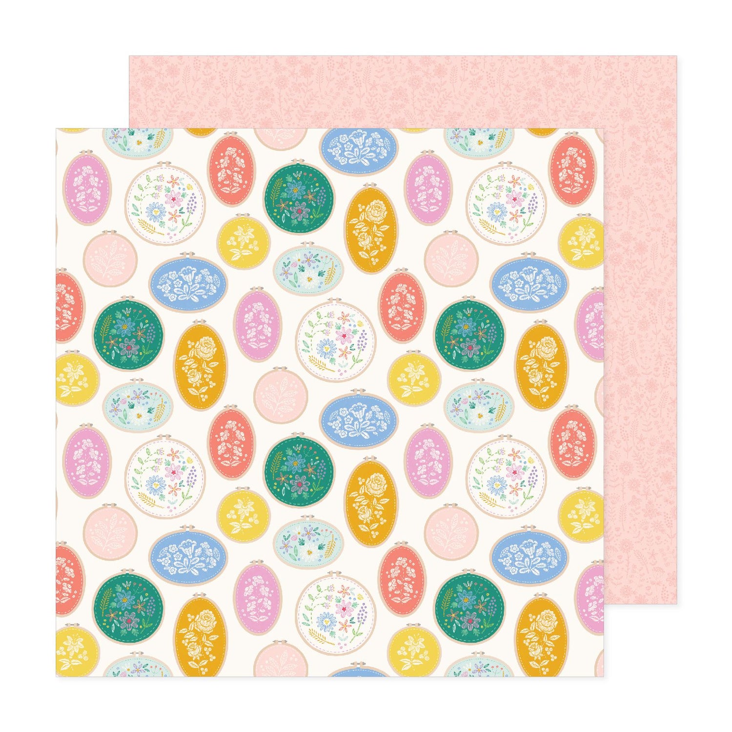 Poppy &amp; Pear Paper Sheet 12" / Hoja de Papel Sew Sweet Papel, Hojas Sueltas American Crafts