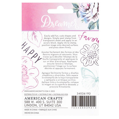 Dreamer Clear Stamps / Sellos Transparentes Sellos American Crafts