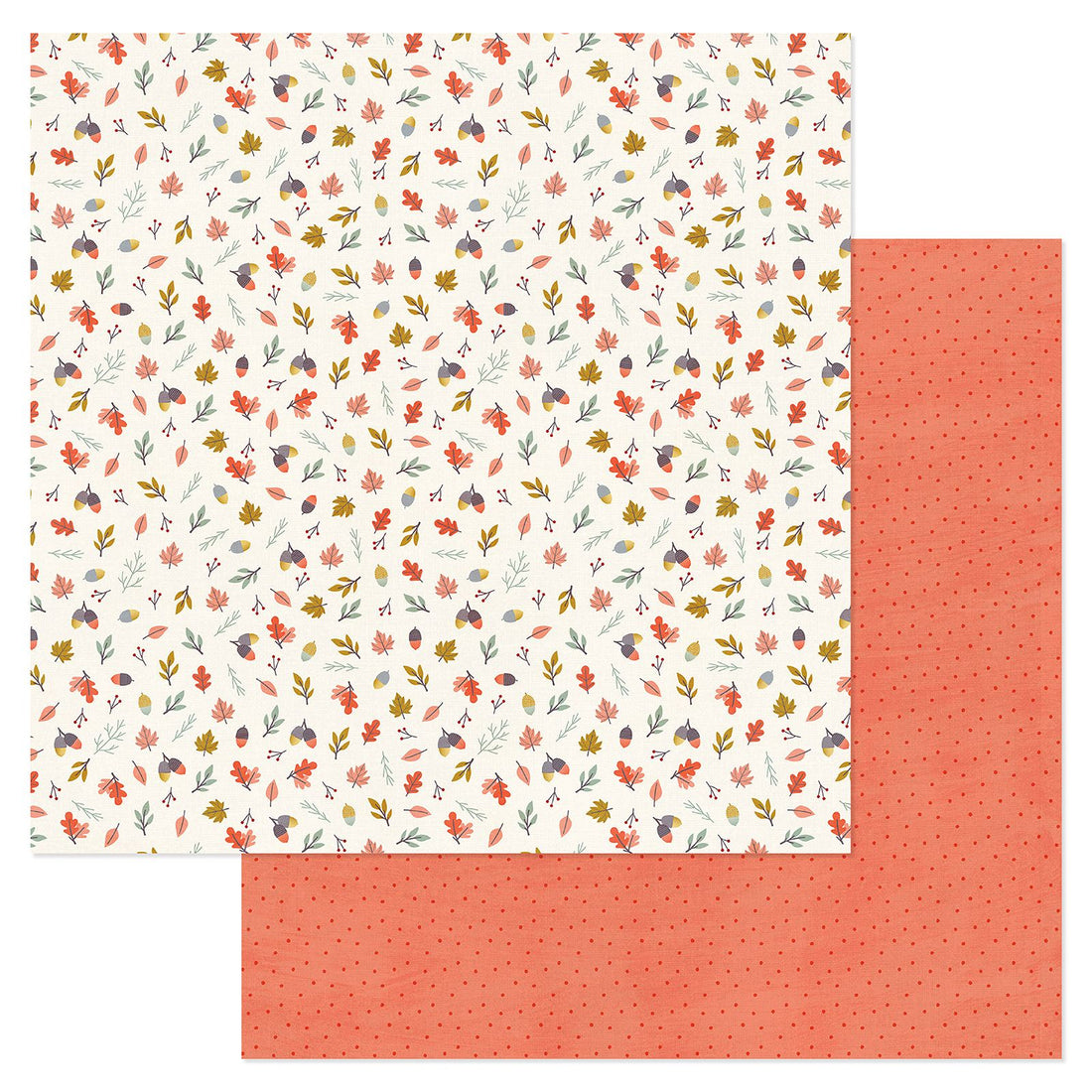 Acorns Paper Sheet / Hoja de Papel Bellotas 30.5cm Papel, Hojas Sueltas American Crafts