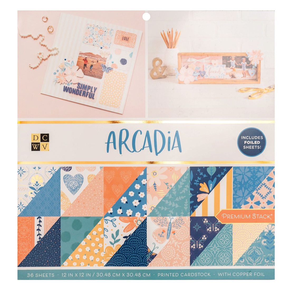 Arcadia Cardstock 12&quot; / Block de Cartulina Decorativa Papel DCWV