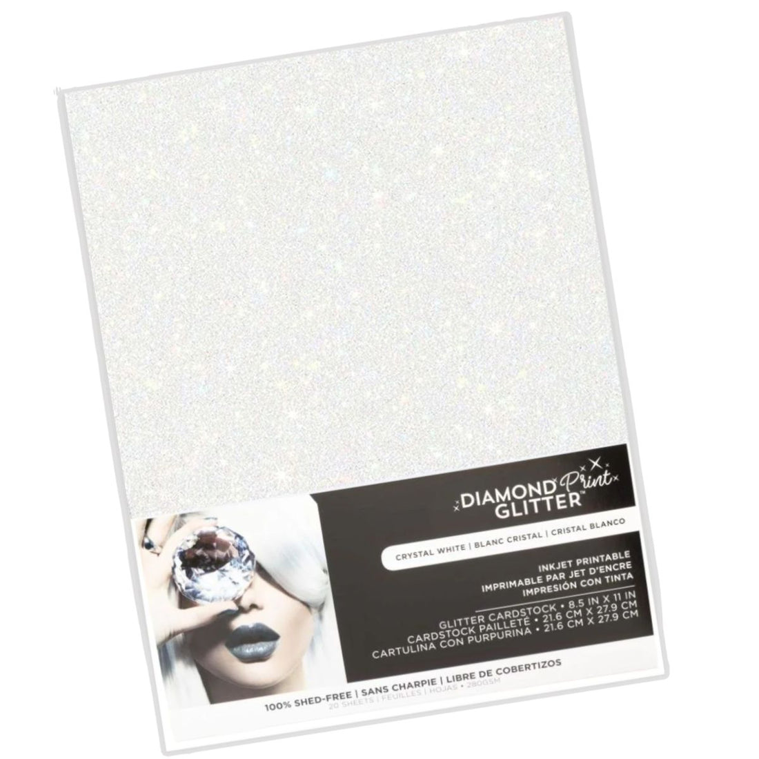 Inkjet Printable Glitter Cardstock / Cartulina Glitter Blanca Imprimible Papel Harmony Paper