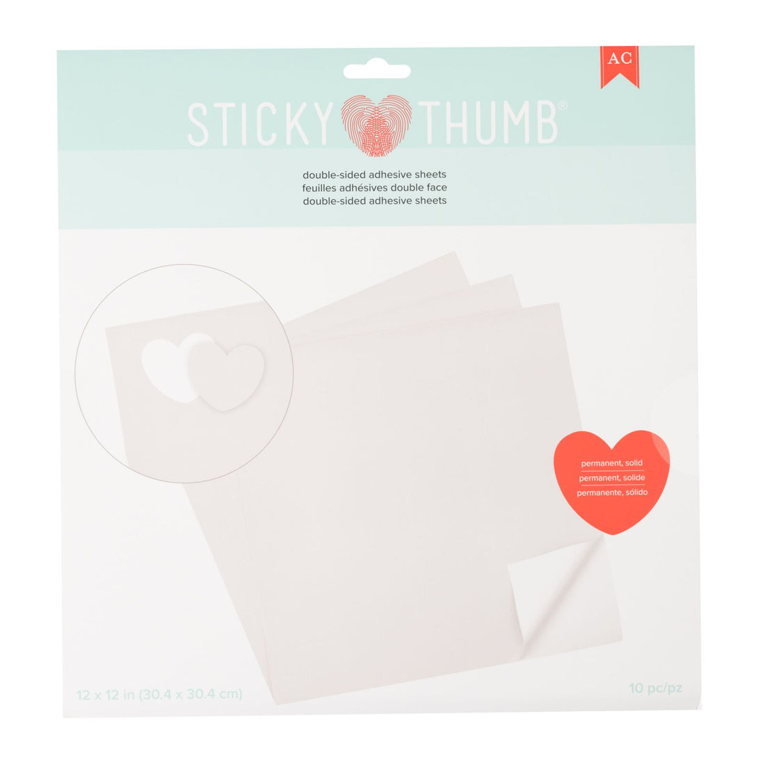 Double-Sided Adhesive Sheets 12&quot; / Hojas adhesivas de doble cara Adhesivos / Pegamentos Sticky Thumb