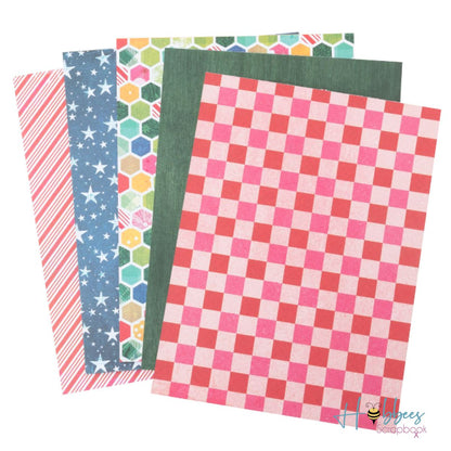 Peppermint Kisses Paper Pad 6&quot;  / Block de Papel Navideño Doble Cara Papel Vicki Boutin