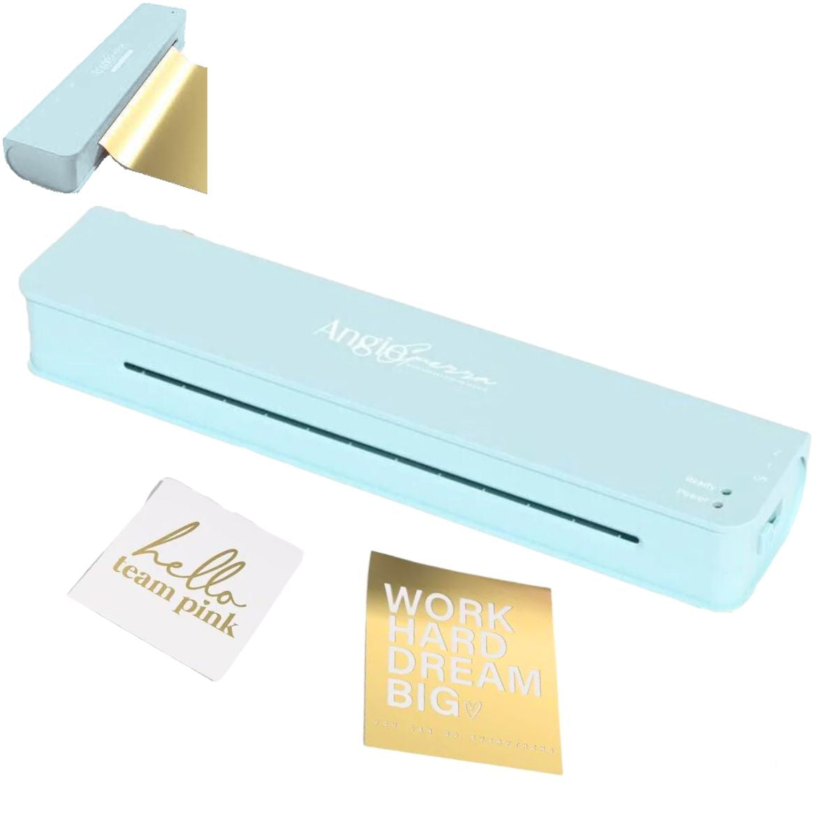 Laminadora para Foil Team Pink Color Baby Aqua Máquinas Angie Guerra