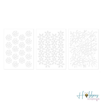 Evergreen &amp; Holly Stencil Set / Set de 3 Plantillas Navideñas Descontinuado Vicki Boutin