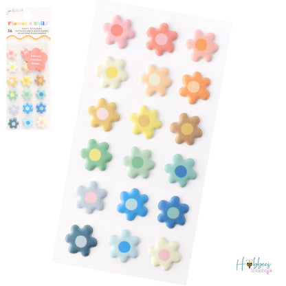 Flower Child Mini Puffy Stickers  / Mini Pegatinas Acolchadas Niña de las Flores Stickers American Crafts