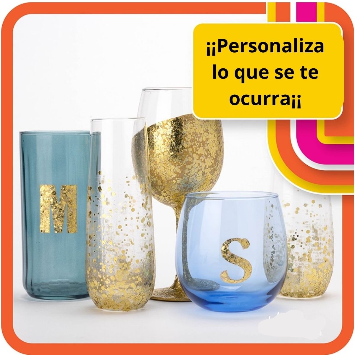 Mod Podge Diswasher Gold Glitter / Sellador con Diamantina Dorada para Lavavajillas Adhesivos / Pegamentos Plaid