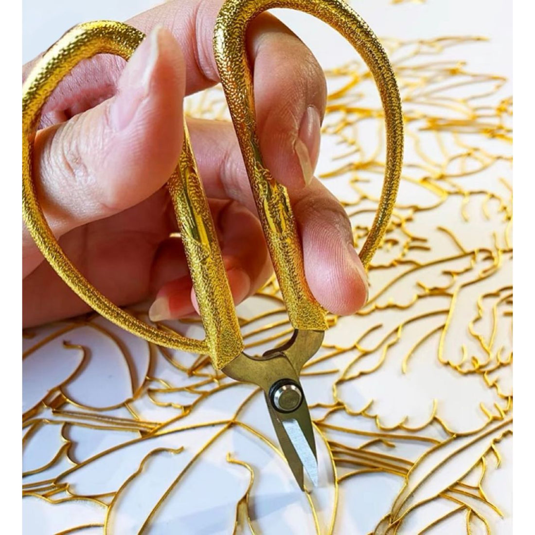 Alambre Plano para Pintura Cloisonné Dorado Accesorios Hobbees