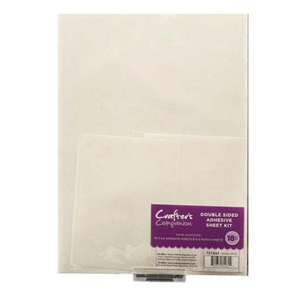 Double Sided Adhesive Sheet Kit / 18 Hojas con Adhesivo Doble Cara Adhesivos / Pegamentos Crafter&