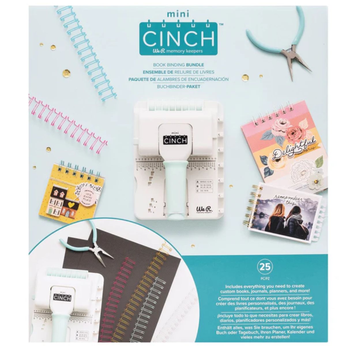 Mini Cinch Bundle / Kit Engargoladora Mini Cinch Máquinas We R Memory Keepers