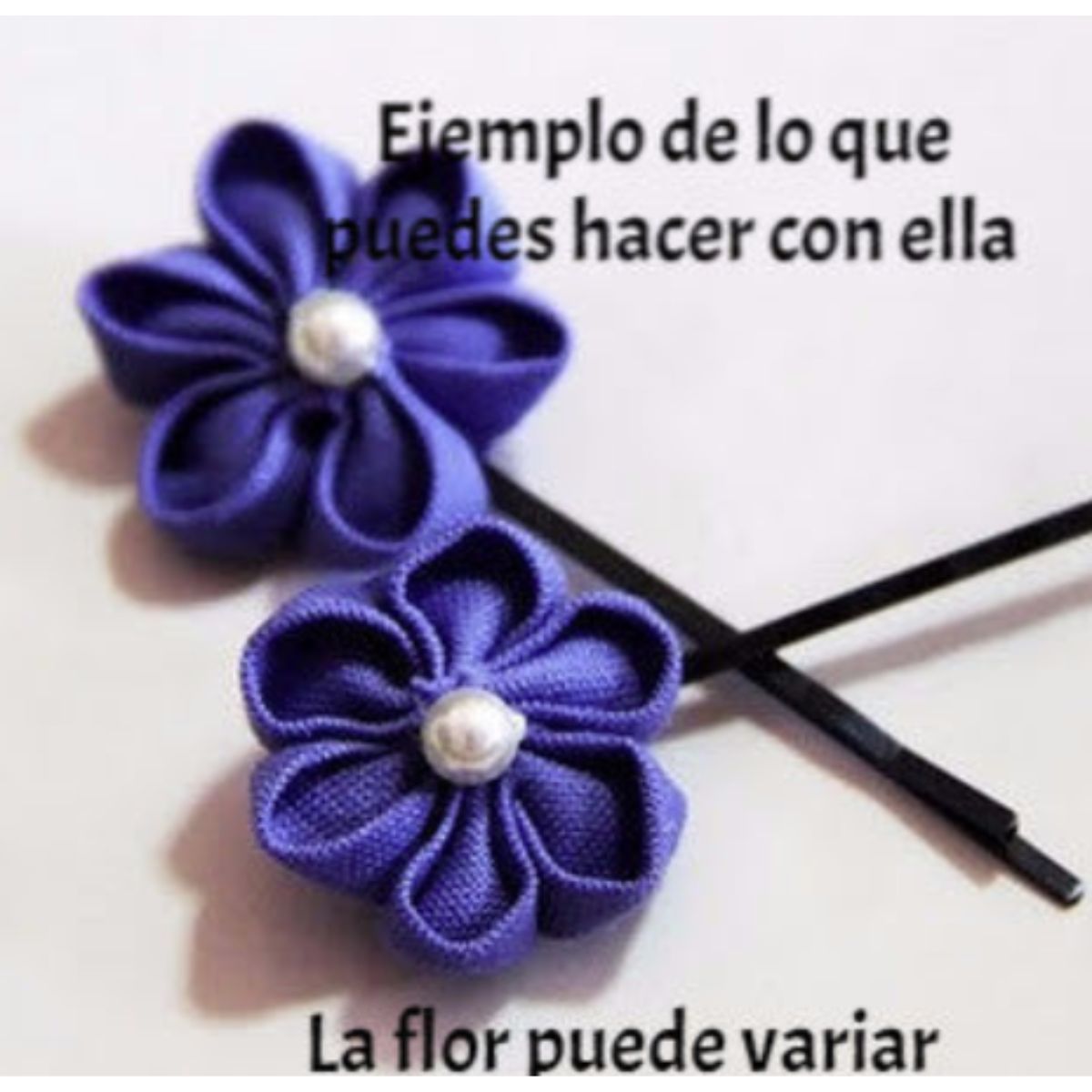 Plantilla para hacer flores de tela / Kanzashi Gathered petal large Costura Clover