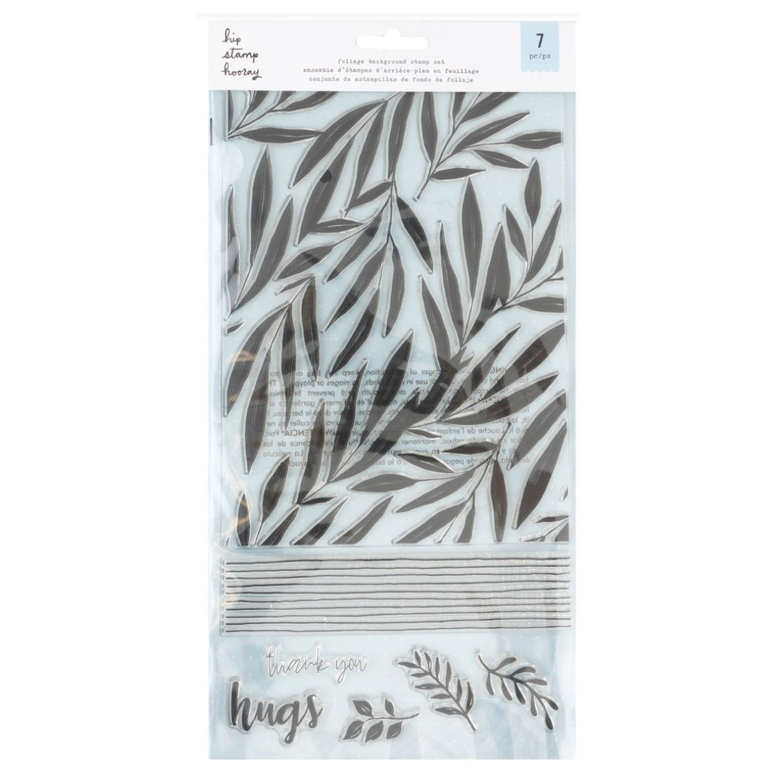 Foliage Bckground Stamp Set / Sellos para Fondos de Follaje Hojas Sellos Hip Stamp Hooray