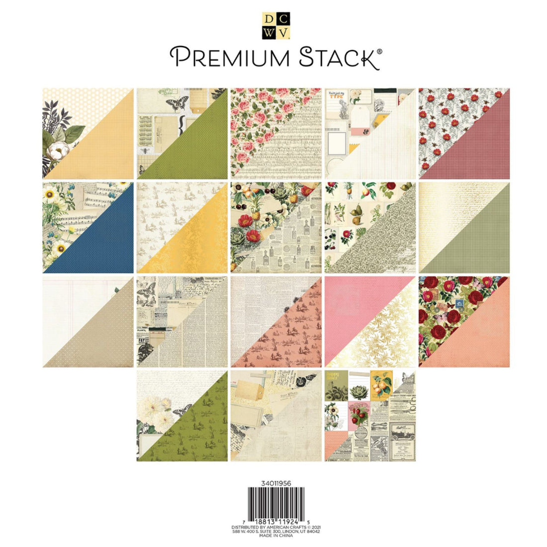 Cardstock Vintage / Block de Cartulina Vintage Papel DCWV