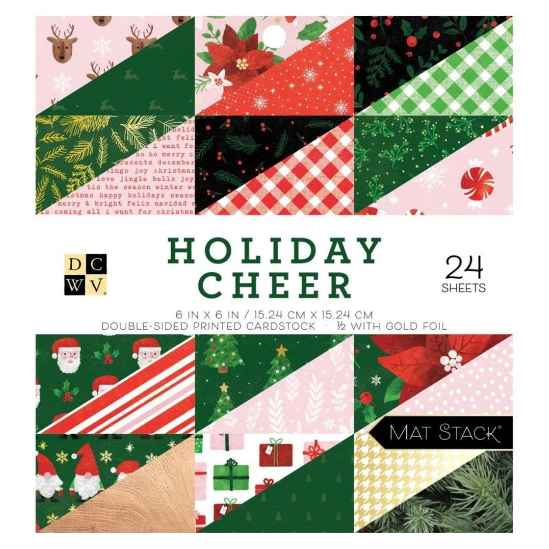 Holiday Cheer 6&quot; Cardstock / Block de Cartulina Navideña Papel DCWV