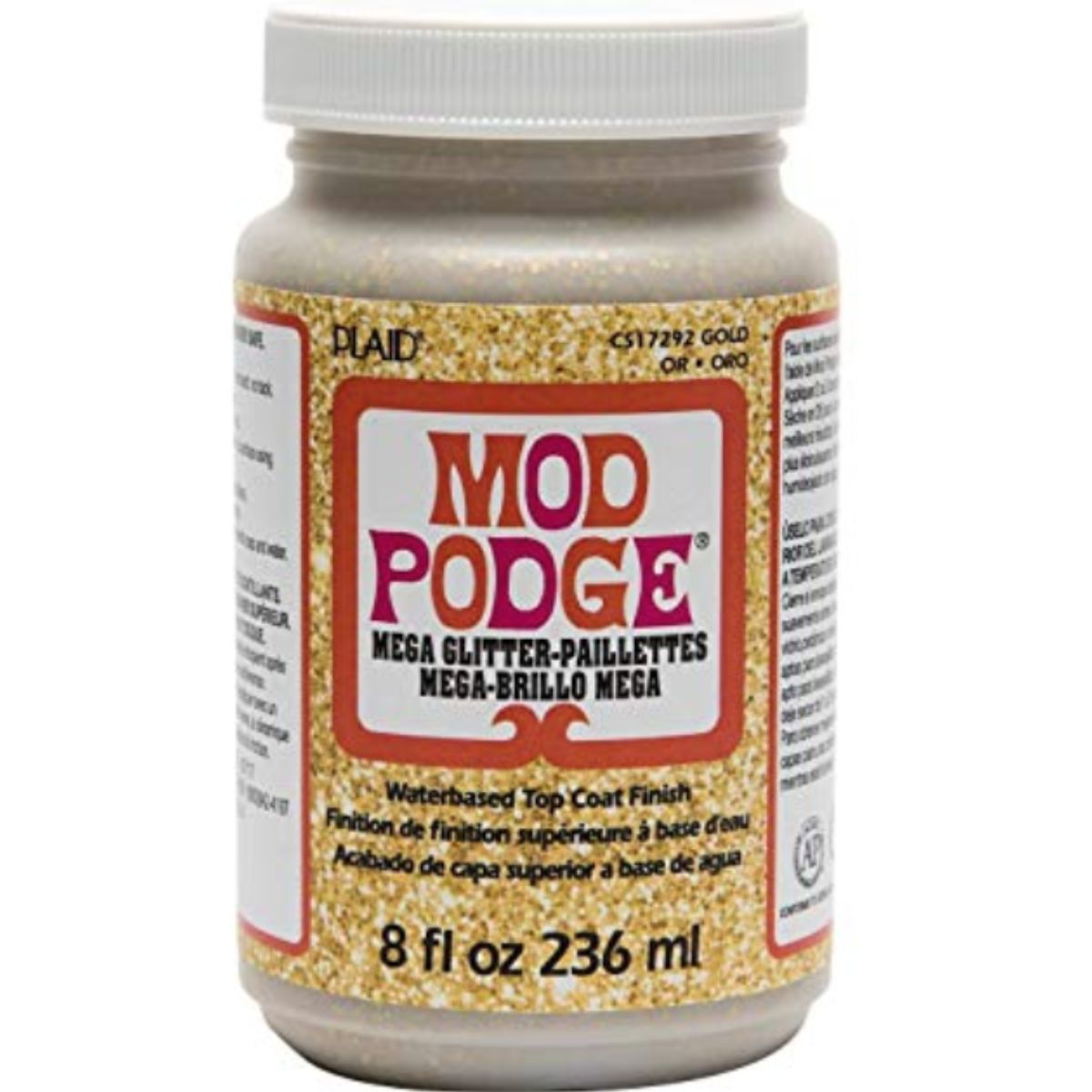 Mod Podge Mega Glitter Gold / Mod Podge Dorado con Brillitos Adhesivos / Pegamentos Plaid