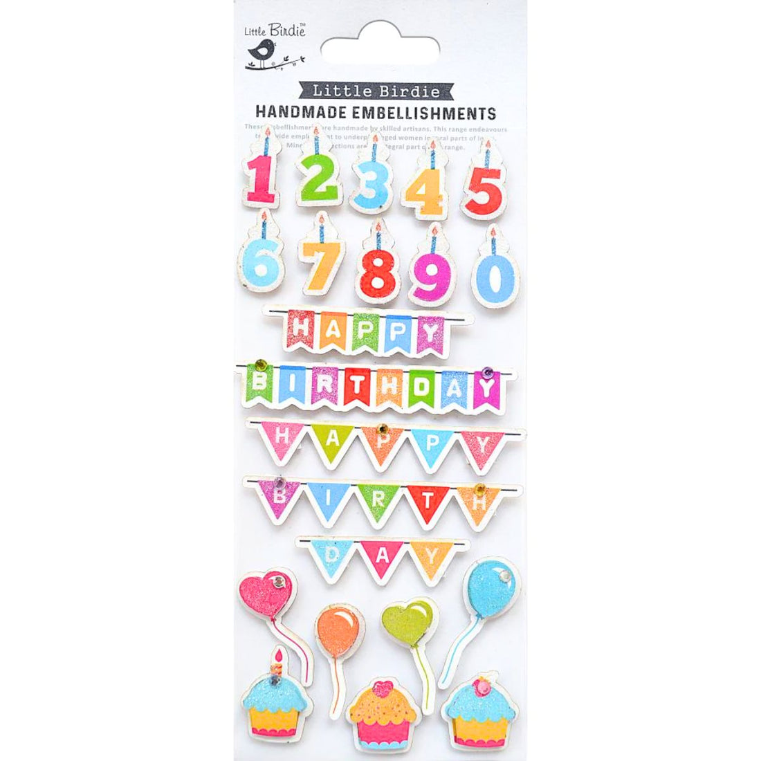 Birthday Bash 3D Stickers / Pegatinas Cumpleaños 2 Stickers Little Birdie