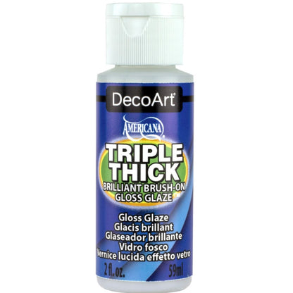 Triple Thick Brilliant Brush-On Gloss Glaze 59 ml / Barniz Vitrificante Vitral DecoArt