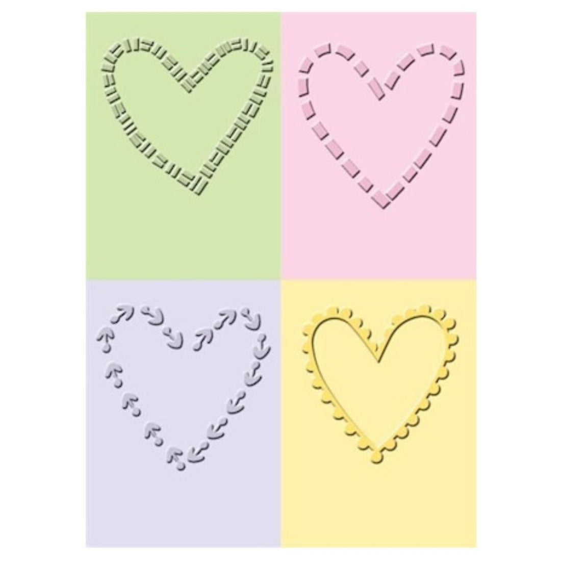 Folder de Grabado / Embossing Folder Decorative Hearts Folders de Grabado Cuttlebug