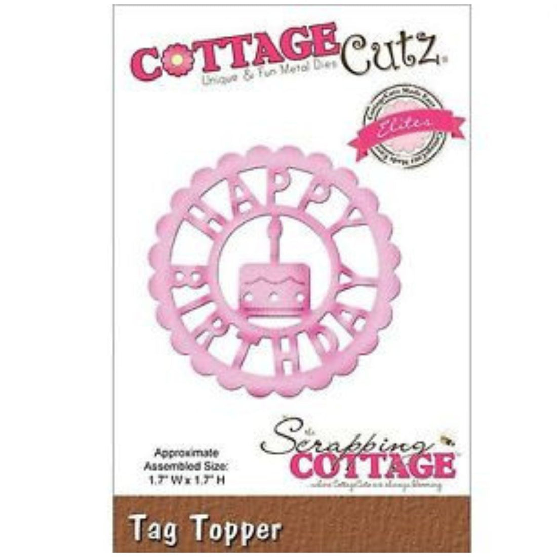 Tag Topper Happy Birthday / Suaje de Corte de Etiqueta de Feliz Cumpleaños Dados de Corte / Suajes / Troqueles Cottage Cutz