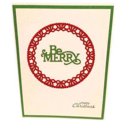 Be Merry Lace Doily Die / Suaje de Blonda Navideña Dados de Corte / Suajes / Troqueles Ultimate Crafts