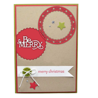 Be Merry Lace Doily Die / Suaje de Blonda Navideña Dados de Corte / Suajes / Troqueles Ultimate Crafts