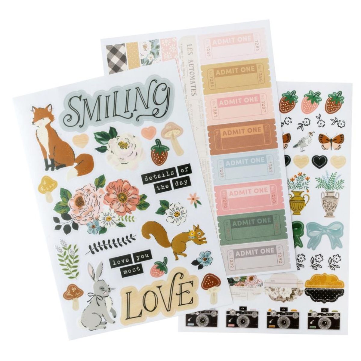 Forever Fields Sticker Book / Libreta con 375 Pegatinas Stickers American Crafts