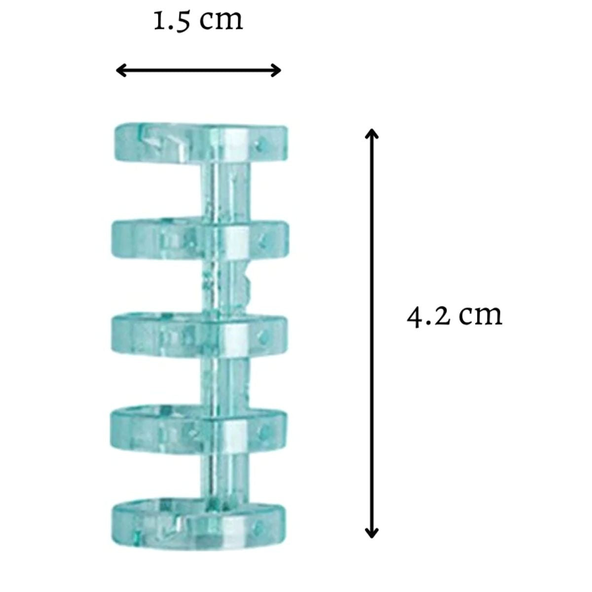 Anillo de Encuadernación de Plástico Transparente Aqua Arillos para Engargolar Hobbees