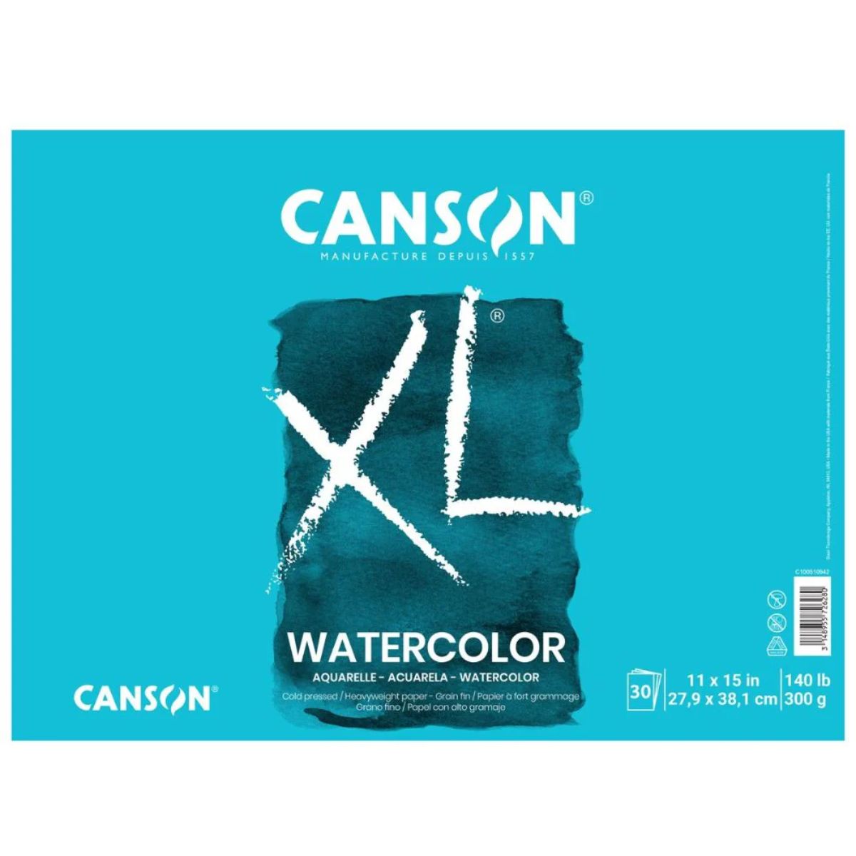 Canson XL Watercolor Paper Pad 11 x 15&quot; / Bloc Para Acuarela Papel para Arte Canson