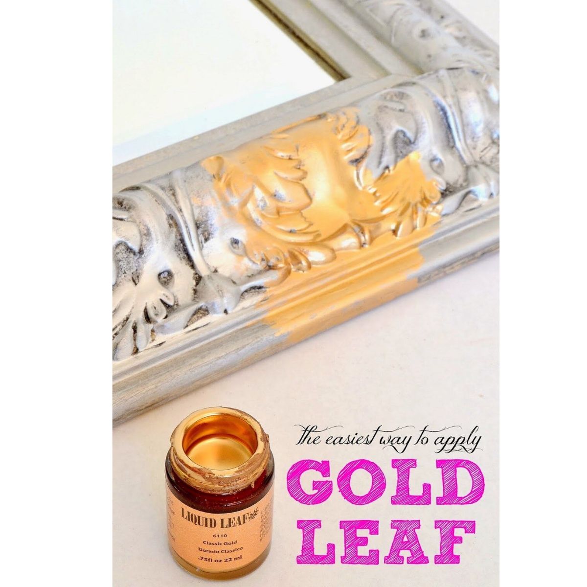 Liquid Leaf Paint Gold / Hoja de Oro Líquido Pinturas Plaid