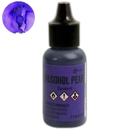 Tim Holtz Alcohol Pearls Opulent / Tinta al Alcohol Aperlada Morado Opulento Tintas al Alcohol Ranger