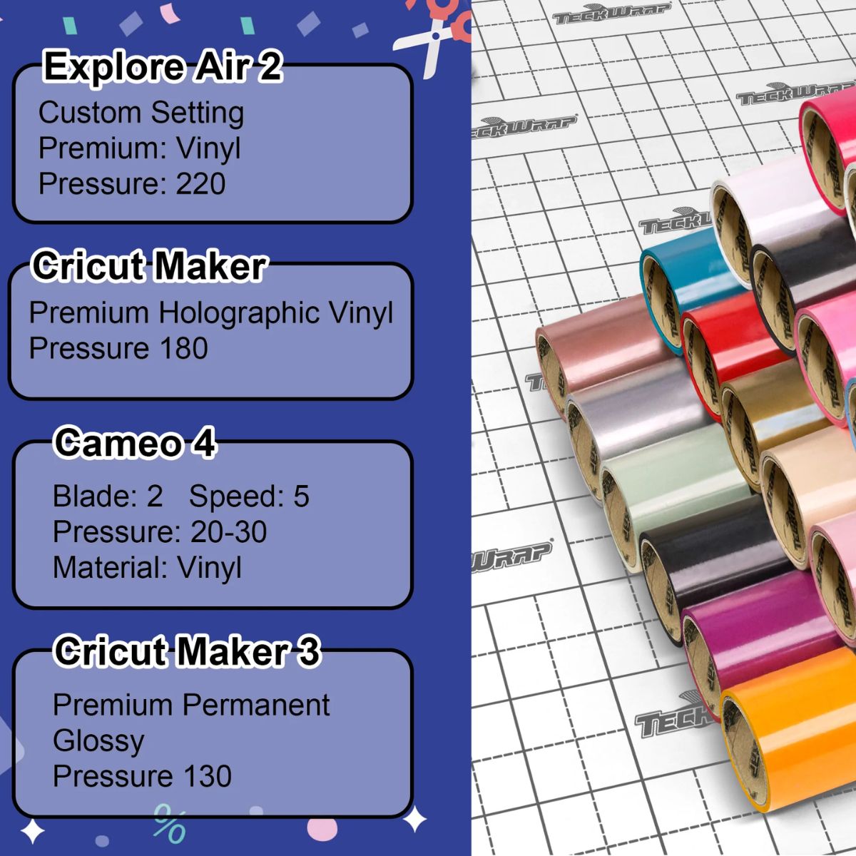 Economical Basic Color Sheets Pack / Paquete Básico con 16 Hojas de Vinil Viniles Teckwrap