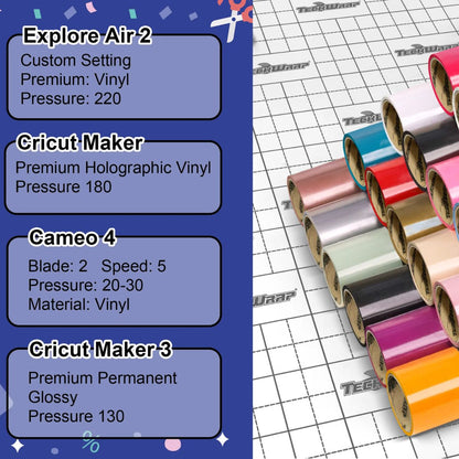 Economical Basic Color Sheets Pack / Paquete Básico con 16 Hojas de Vinil Viniles Teckwrap