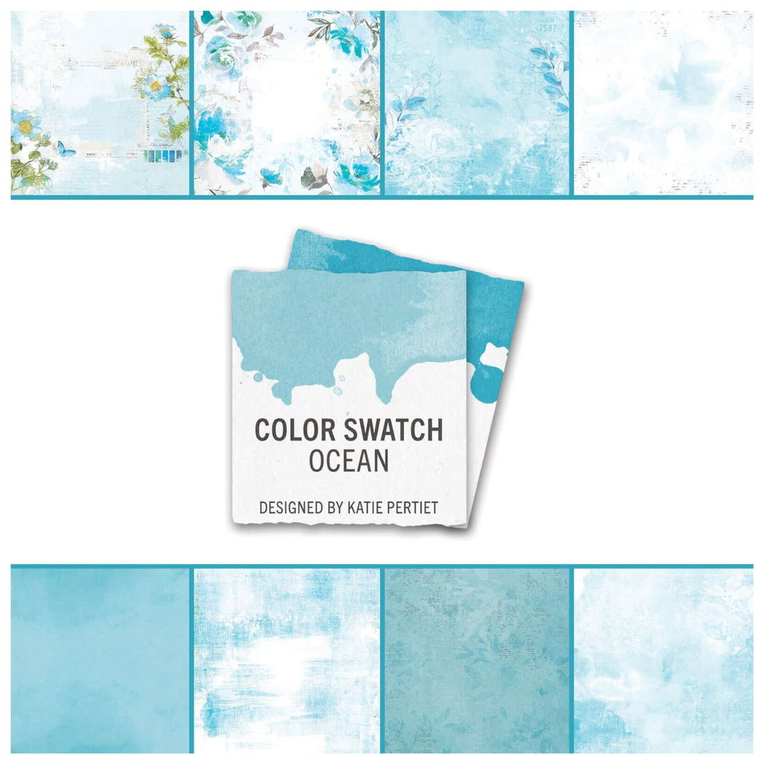 Ocean Collection Pack 12&quot; / Paquete de Cartulina Doble Cara Papel 49 and Market