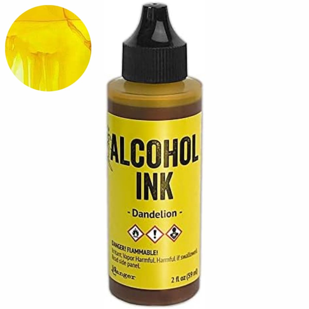 Tim Holtz Alcohol Ink Dandelion / Tinta al Alcohol Amarillo Tintas al Alcohol Ranger