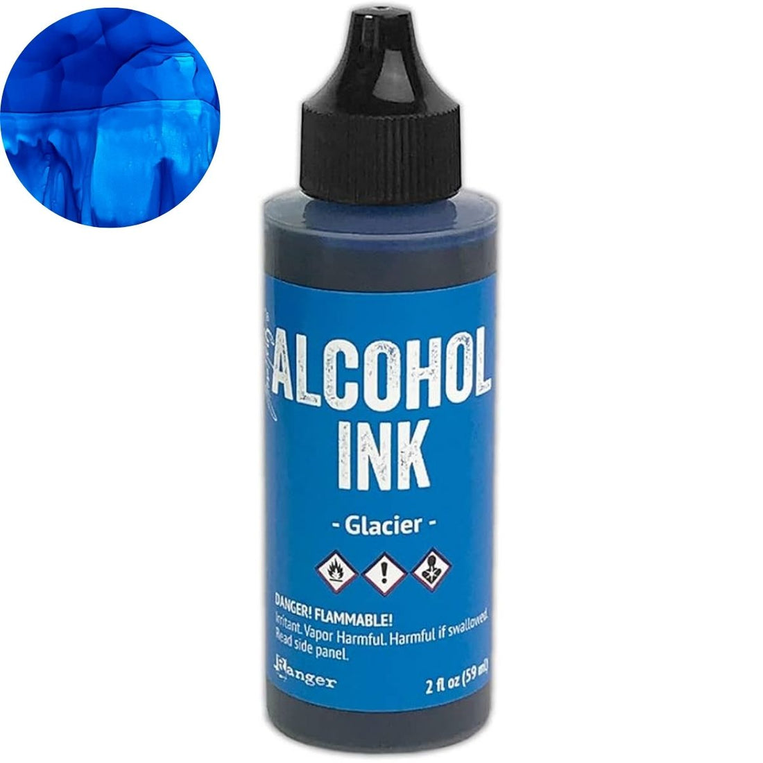 Tim Holtz Alcohol Ink Glacier/ Tinta al Alcohol Azul Tintas al Alcohol Ranger