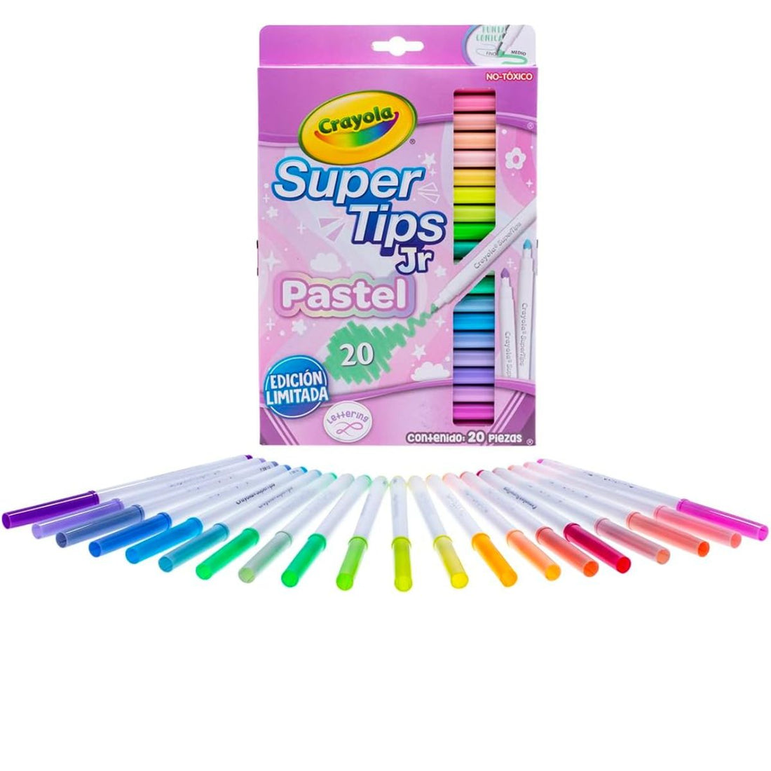 Washable Super Tips Markers Pastels / 20 Marcadores Lavables Colores Pastel Marcadores &amp; Plumones Crayola