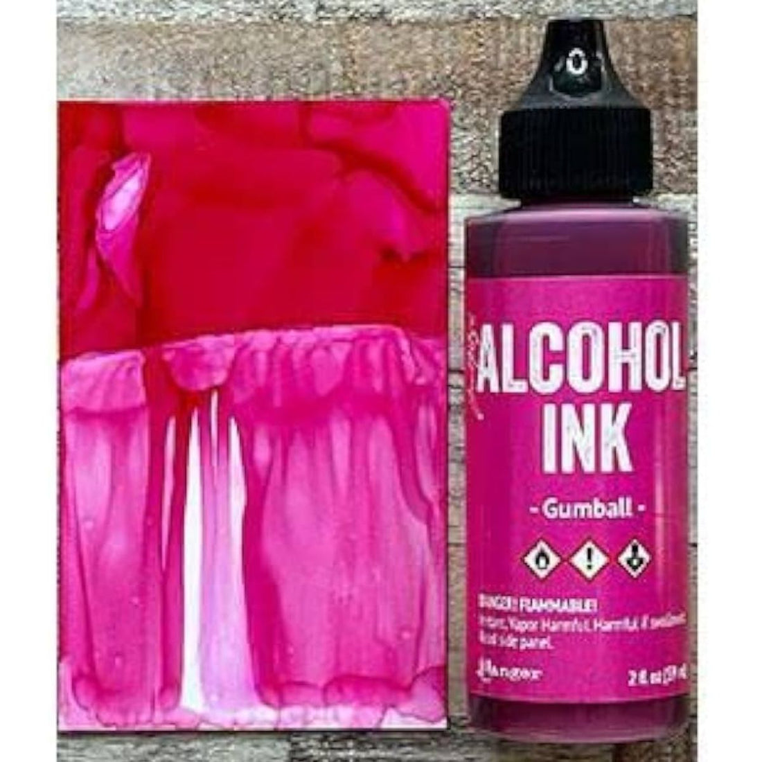 Tim Holtz Alcohol Ink Gumball / Tinta al Alcohol Rosa Chicle Tintas al Alcohol Ranger