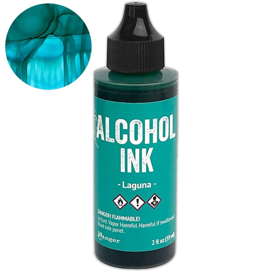 Tim Holtz Alcohol Ink Laguna / Tinta al Alcohol Verde Agua Tintas al Alcohol Ranger