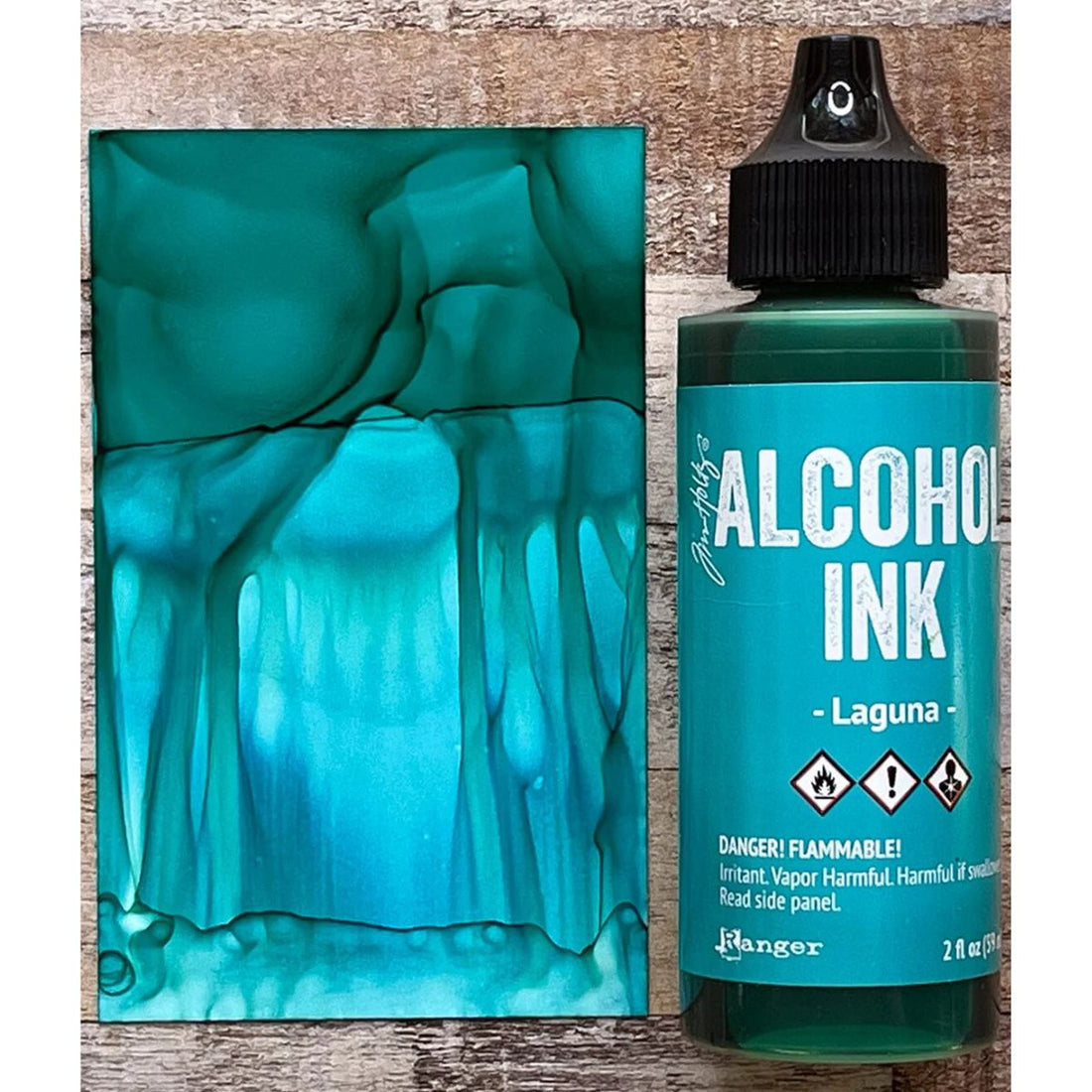 Tim Holtz Alcohol Ink Laguna / Tinta al Alcohol Verde Agua Tintas al Alcohol Ranger