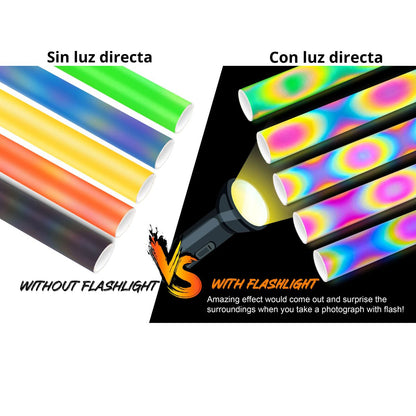 Rainbow Lime Reflective Adhesive Vinyl / Vinil Adhesivo Reflectivo Verde Viniles Teckwrap