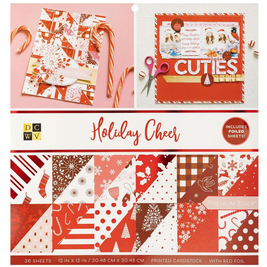 Holiday Cheer 12&quot; / Block de Papel Navideño Papel DCWV