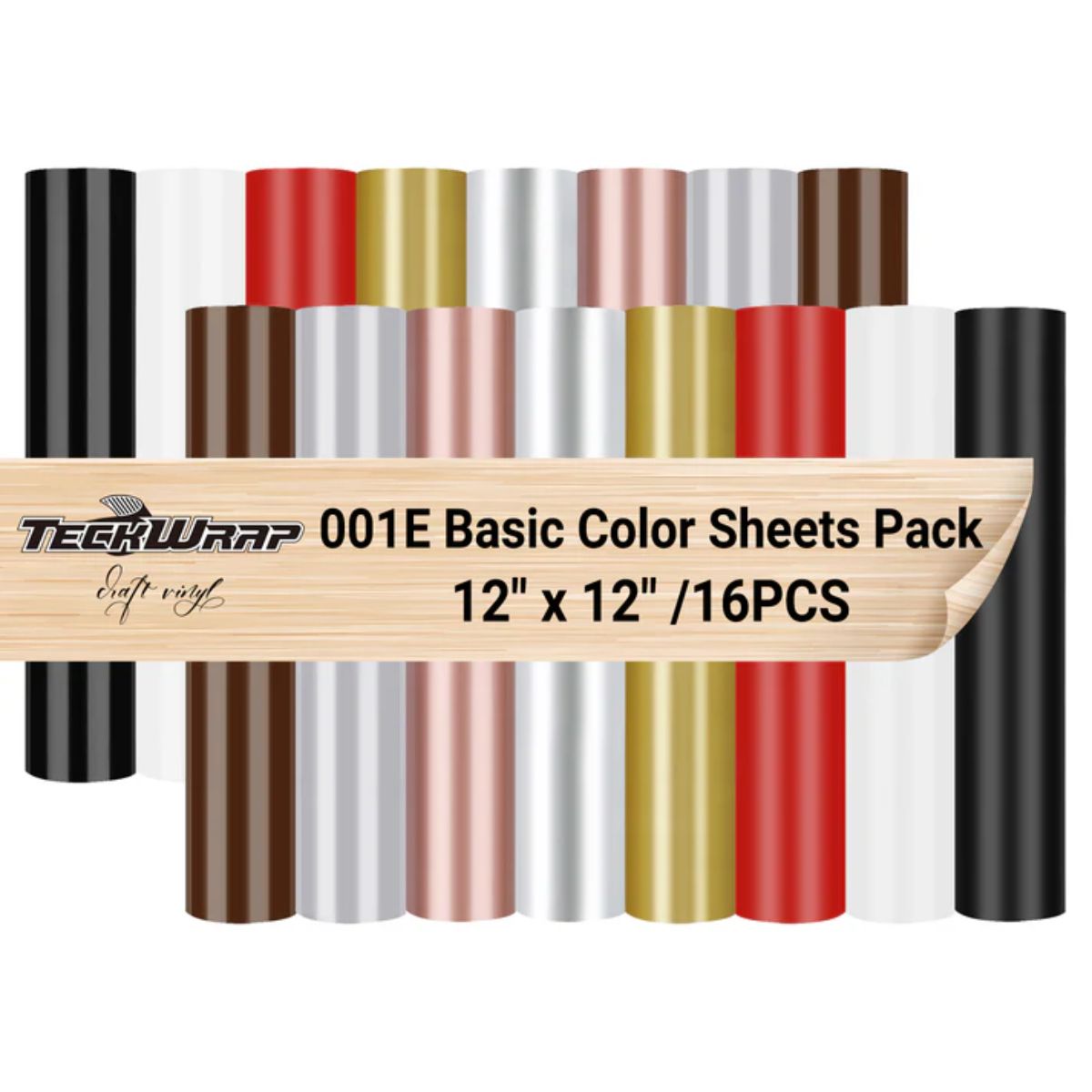 Economical Basic Color Sheets Pack / Paquete Básico con 16 Hojas de Vinil Viniles Teckwrap