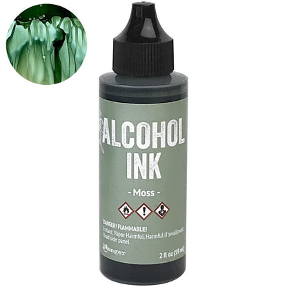 Tim Holtz Alcohol Ink Moss / Tinta al Alcohol Musgo Tintas al Alcohol Ranger