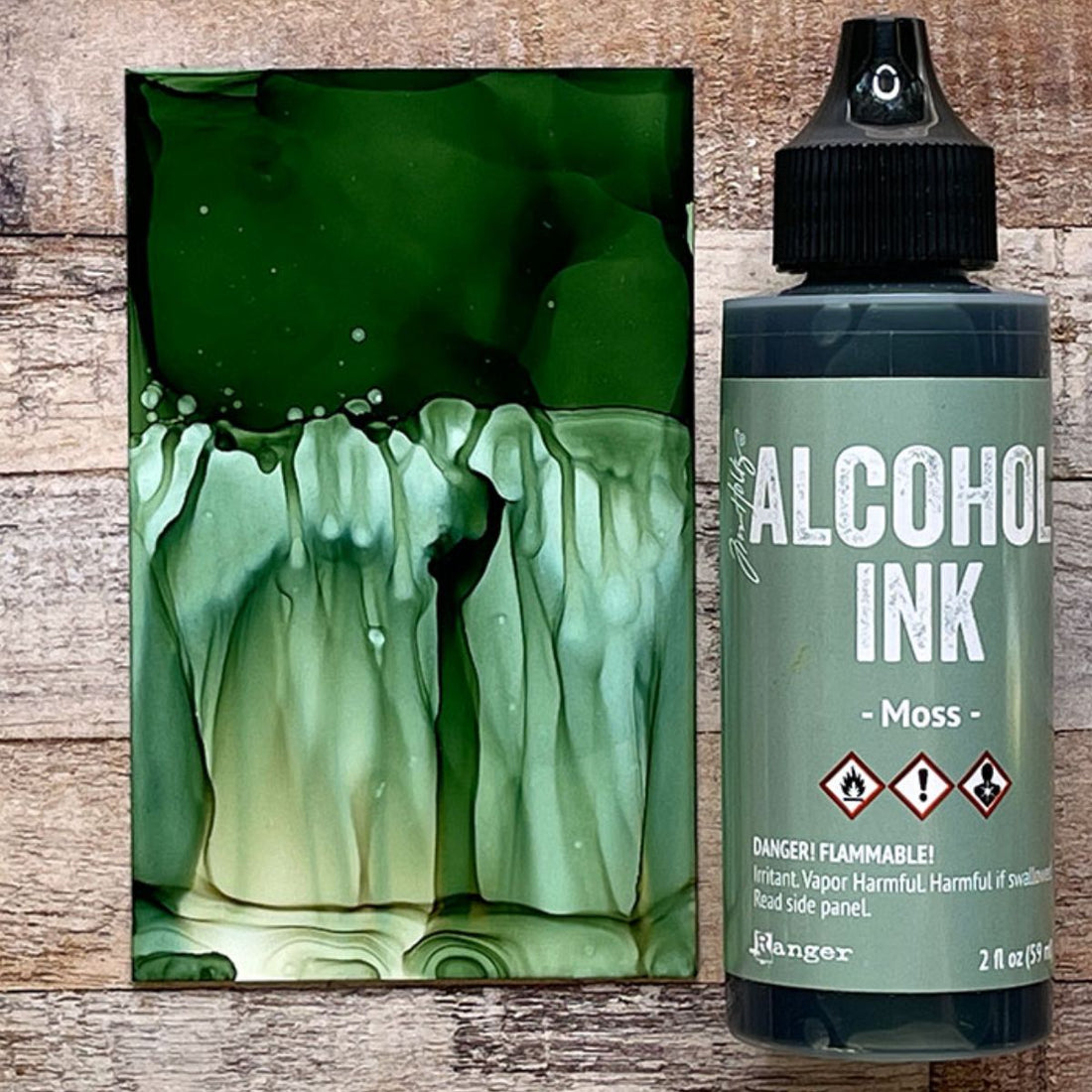 Tim Holtz Alcohol Ink Moss / Tinta al Alcohol Musgo Tintas al Alcohol Ranger