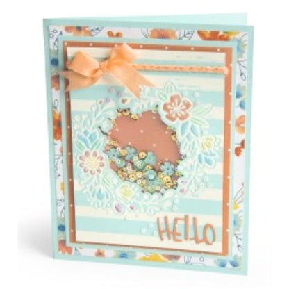 Embossing Folder &amp; Dies Set Wildflower Frame / Folder de Grabado y Suajes Marco Floral Dados de Corte / Suajes / Troqueles Sizzix