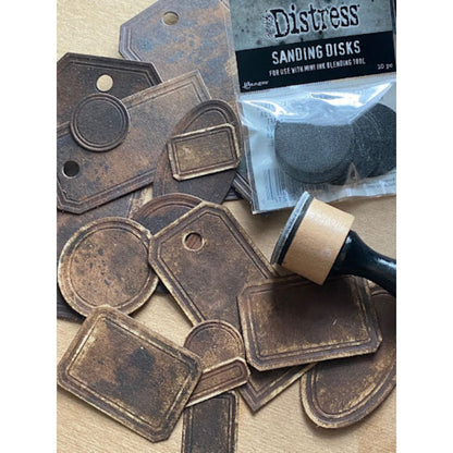 Tim Holtz Distress Sanding Disks /  Discos para Envejecer Lijar Papel Herramientas Tim Holtz - Ranger