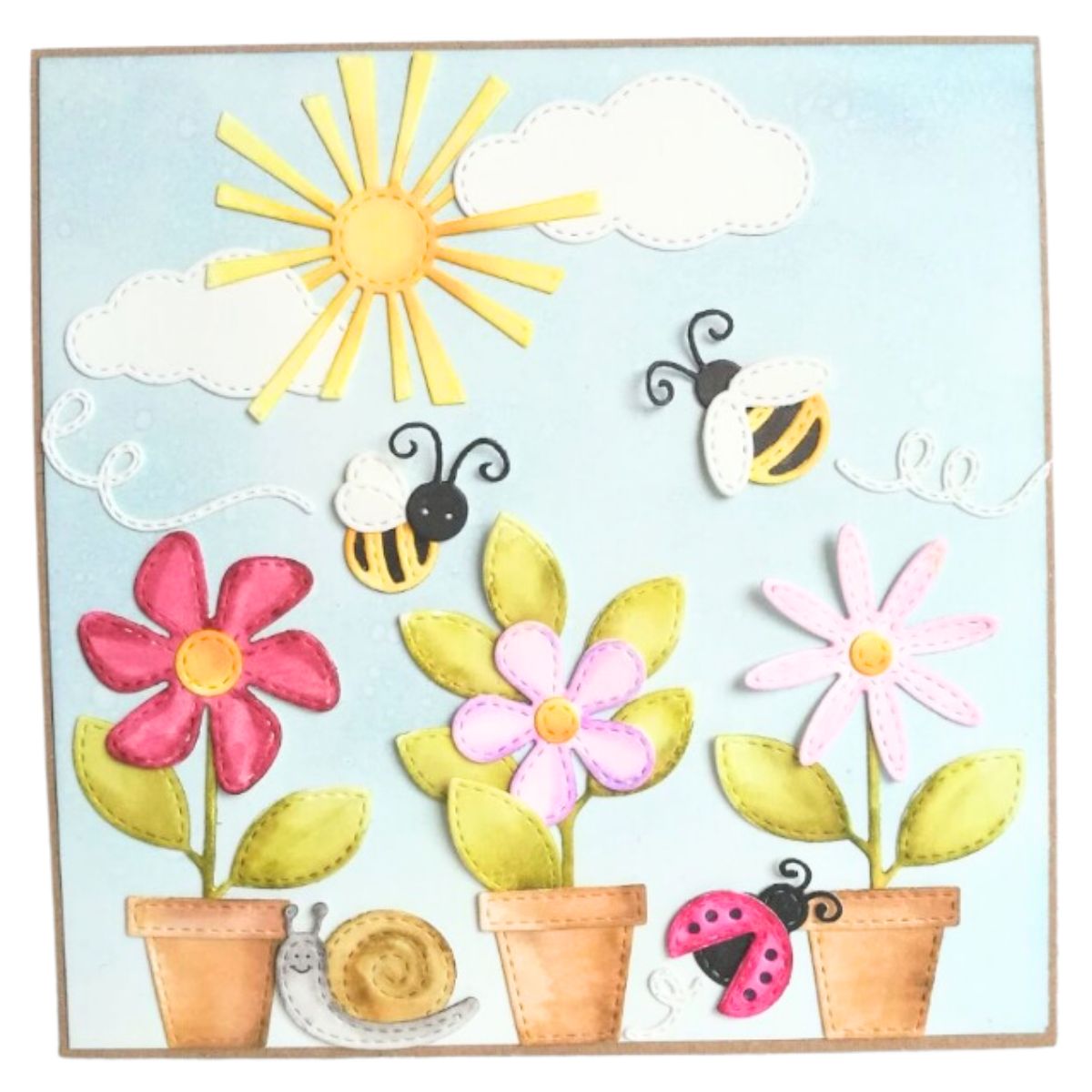 Stitched Garden Friends Die /  Suaje de Primavera Dados de Corte / Suajes / Troqueles Cottage Cutz