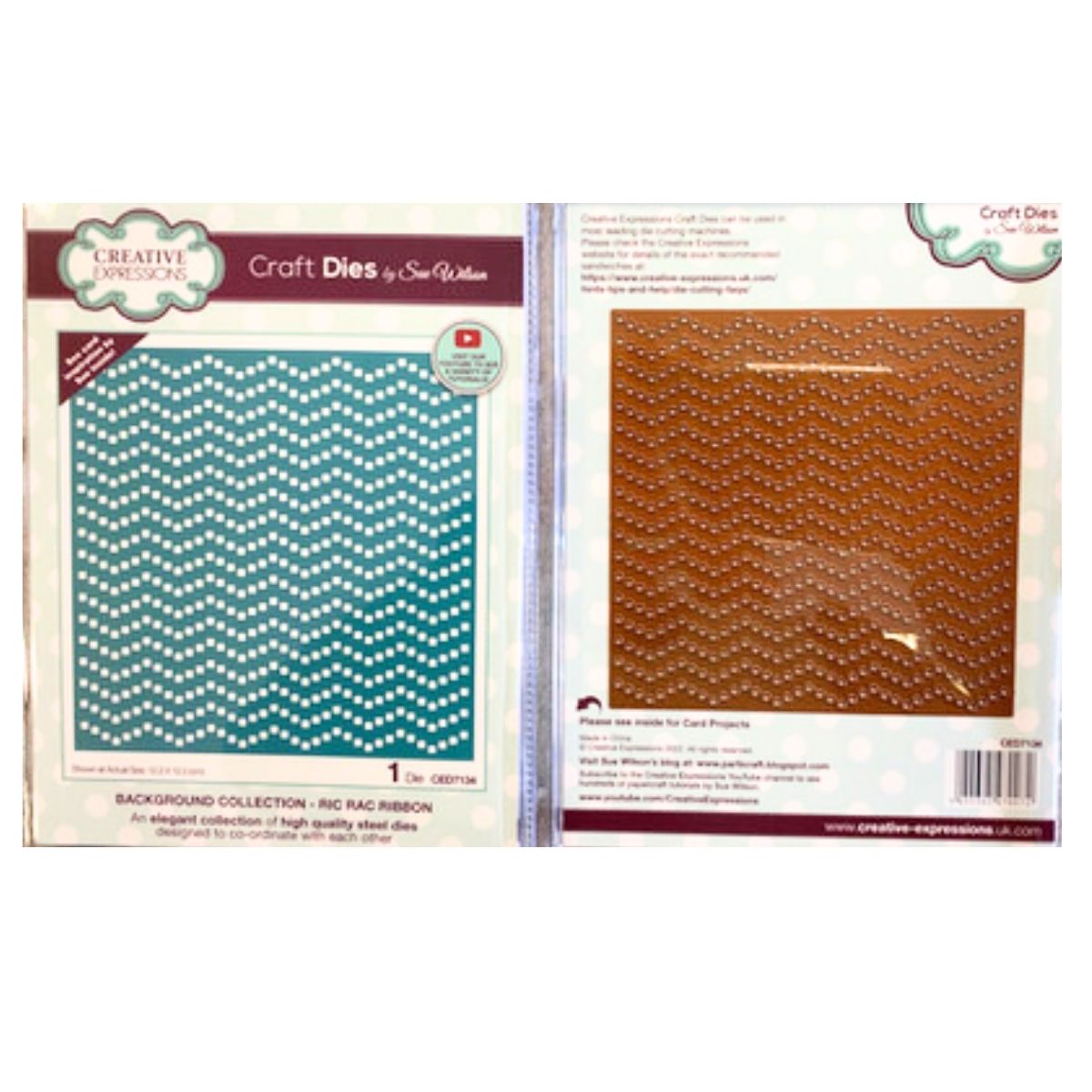 Ric Rac Ribbon DIe / Suaje de Zig Zag Cuadriculado Dados de Corte / Suajes / Troqueles Creative Expressions