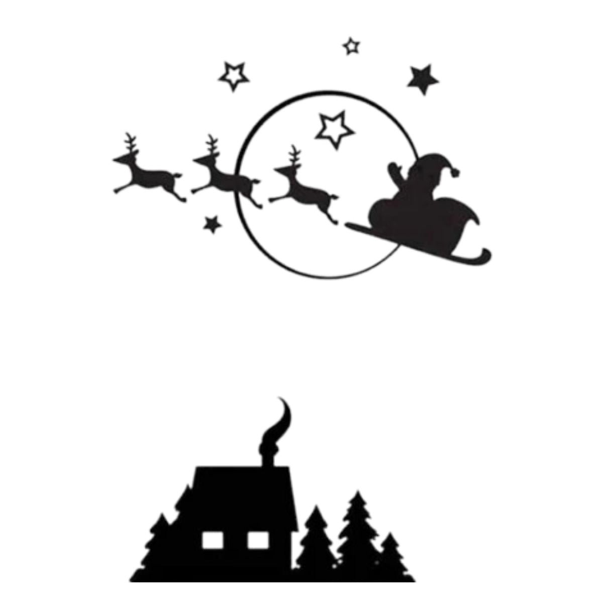 Santa Flying Sleigh / Folder de Grabado Santa Volando Folders de Grabado Darice